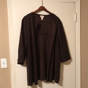 Like New!  Chico’s Chocolate Brown Suede Jacket